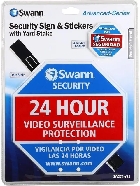 Swann Home Security Camera Sign for Yard and 1-Pack, 