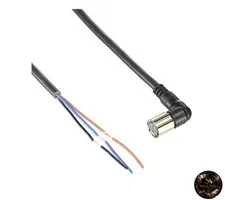OMRON Cable-attached connector socket single-sided connector screw-type M8