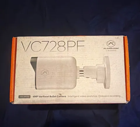 Alarm.com VC728PF 4MP Varifocal Bullet IP Wired Camera w/ Onboard Recording
