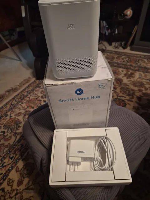 Blue ADT Smart Home Hub  White S40LR0-01 Security Wi-Fi Battery  Pearl Gray