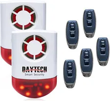 Strobe Siren Alarm Home Caring Loud Outdoor SOS Alert System 2 Red Flashing Sire