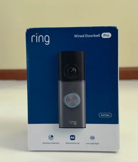 Ring Wired Doorbell Pro (New), Retinal 4K w/wide-angle, 10x Zoom, Night Vision