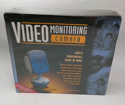 Wide Angle Video Monitoring Camera Black & White SAFE-SENSE New/Sealed 1998 RARE