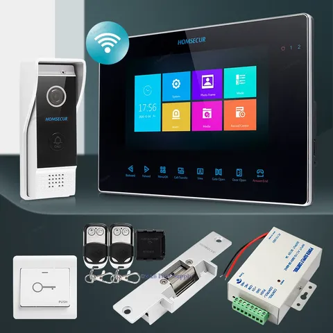 HOMSECUR 7" Wired WIFI Video&Audio Home Intercom with IR Night Vision for House