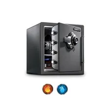 SentrySafe Medium Gray Fireproof Safe and Waterproof Safe Box with Dial Combi...