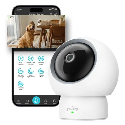 youkey 2.5K Indoor Pet Camera WiFi 6