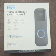 Blink Smart Wifi Video Doorbell Wired/Battery Operated with Sync Module 2 NEW