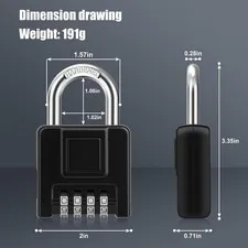 [Hardened] Outdoor Combination Lock,  Heavy Duty Weatherproof Padlock | One-P...