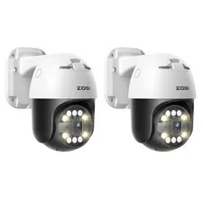 Wired 5MP HD POE Outdoor Home Security Camera with 355° Pan Tilt, AI Human Vehic