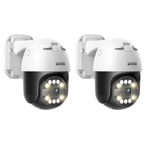 Wired 5MP HD POE Outdoor Home Security Camera with 355° Pan Tilt, AI Human Vehic