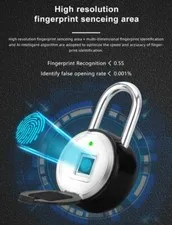 Fingerprint Padlock Waterproof and Dustproof smart Lock USB Rechargable