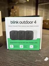 Blink Outdoor 4, (4th Gen 2025) Wireless 3 Camera Security System + Sync Module