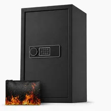 23.6" Tall Large Safe Box with Fireproof Bag, Digital Security Safe