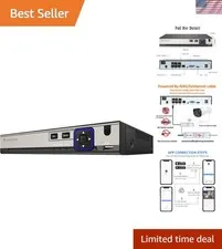 Advanced 4K 6CH PoE Network Video Recorder - 24/7 Recording & Face Detection