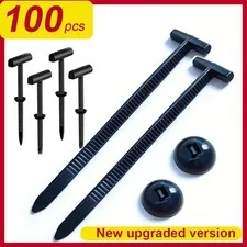 100 PCS Nylon Universal Cable Tie Buckle，Heavy Duty Self-Locking Zip Ties Holder