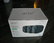 Arlo Essential XL Spotlight 1080p Wireless Security Camera - Black pack of 3