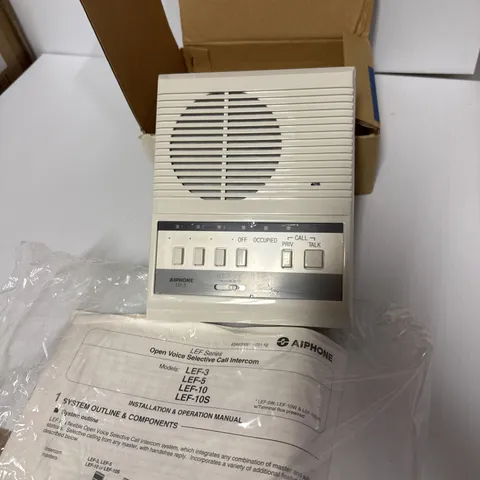 Aiphone LEF-3 Master Door Station 3 Station White Call box Intercom Speaker