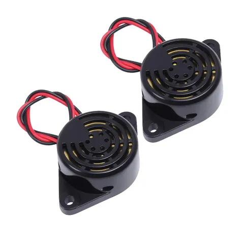 2 PCS Piezo Buzzer 12V 100dB Electronic Beep Alarm Siren Continuous Sound