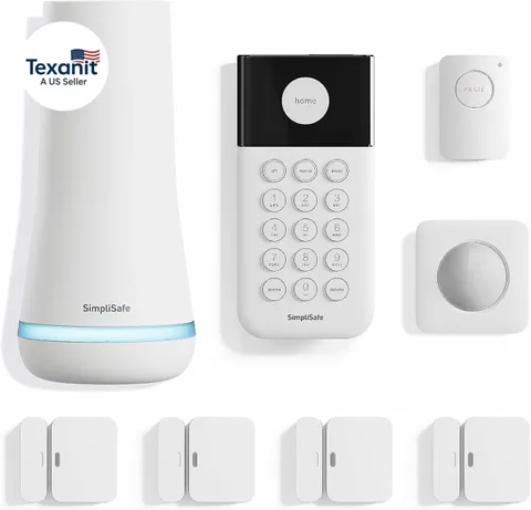 Simplisafe 8 Piece Wireless Home Security System - Optional 24/7 Professional Mo