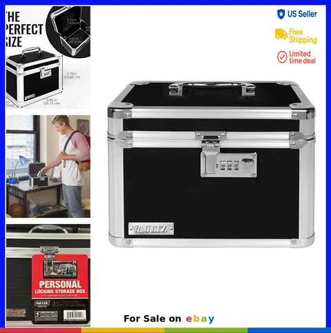 Combination Lock Storage Safe Box Medium Density Fiberboard 10 x 7.25 x 7.75