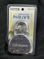 Padlock US General 2-1/2" short shackle padlock super strong 3 keys new
