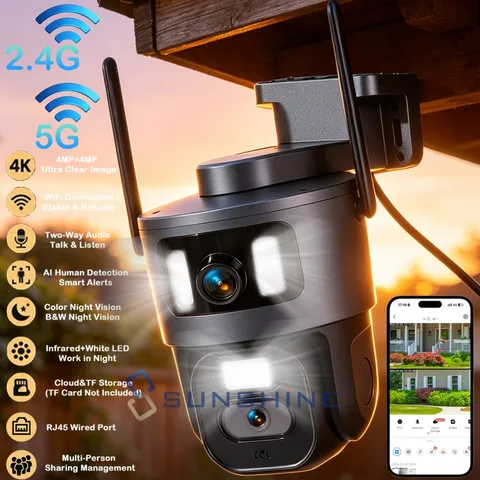 2.4G/5G Camaras De Seguridad Wifi Exterior Inalambrica Vision Nocturna y Audio
