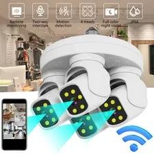 4Lens 1080P HD Outdoor Security Camera Active Defense Sound Light Deterrence 8MP