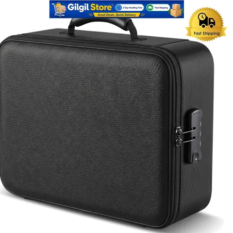 Elegant Soft-Shell Fireproof Organizer with Combination Lock for Secure Storage