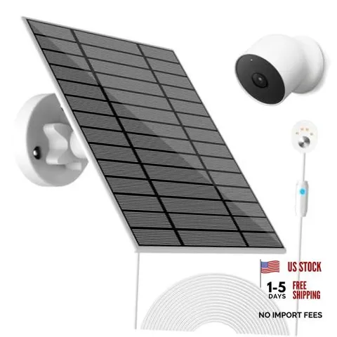 6W Solar Panel Compatible with Google Nest Camera Outdoor & nest solar panel-1