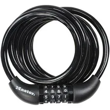 Master Lock 8221EURDPRO 1.8m x 8mm Self-Winding Combination Cable