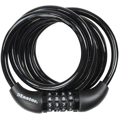 Master Lock 8221EURDPRO 1.8m x 8mm Self-Winding Combination Cable