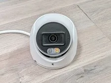 IP-5IRD6S4C4-28 IP 6MP 2.8mm Dual Light Color 98ft LED Mic Turret Camera TVT ENS