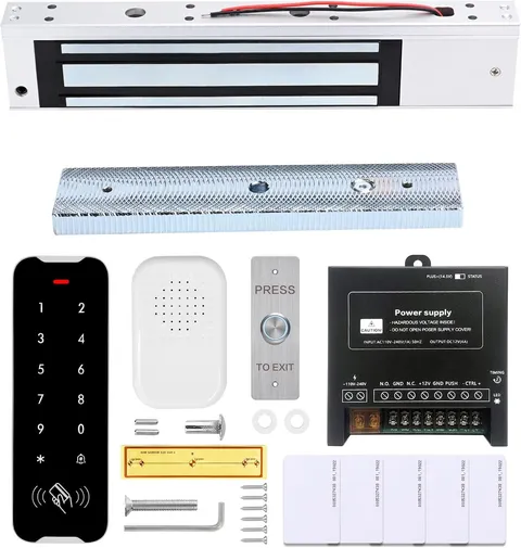 Door Access Control Kit, RFID Keypad, 600LB Magnetic Lock Set