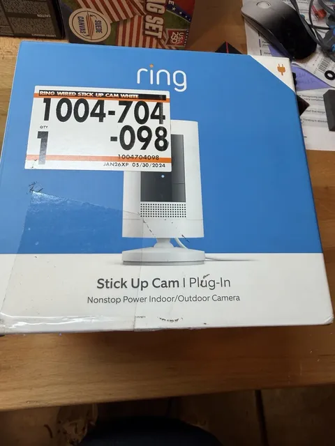 Ring Stick Up Cam Plug-In 1080p Wi-Fi IP Indoor/Outdoor Weatherproof White