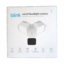 Blink Wired Floodlight Camera 2600 Lumens 1080p Alexa 2-Way Audio White