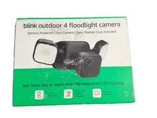 Blink Outdoor 4 Floodlight Camera w/ Sync Module Core 700 Lumens Black New