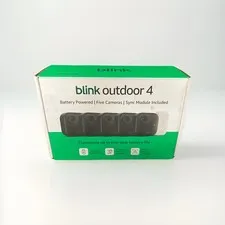 Blink Outdoor 4 (4th Gen) 5-Camera Security System w/ Sync Module Core Tested