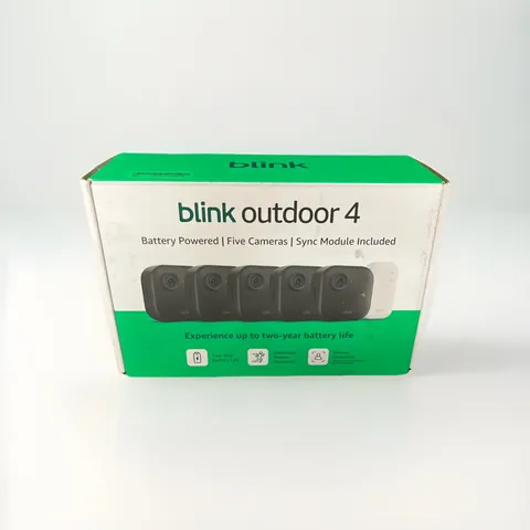 Blink Outdoor 4 (4th Gen) 5-Camera Security System w/ Sync Module Core Tested