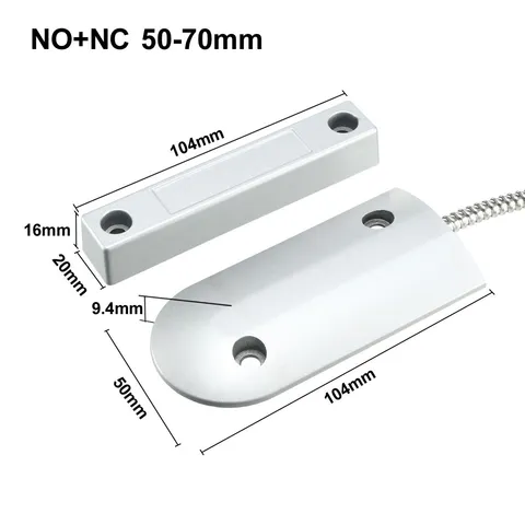 OC-60 NC+NO Alarm Security Rolling Gate Garage Contact Magnetic Reed Switch