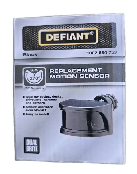 Defiant 270-degree black replacement motion sensor