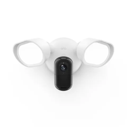 Arlo - Wired Floodlight Security Camera - 2K Video with HDR, 2000 Lumens, Int...