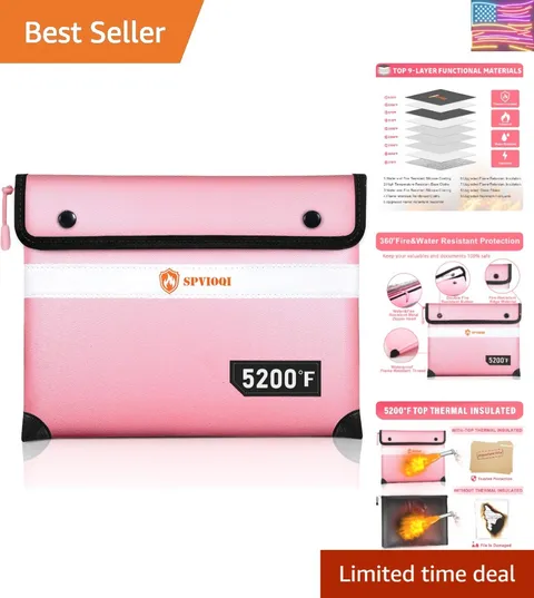 Upgraded Fireproof Document Bag 5200°F - with Heat Insulated, Fireproof Bags ...