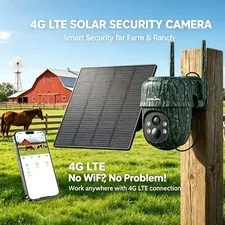 Wansview 4G LTE Cellular Solar Security Camera Wireless Outdoor 360° PTZ NO WiF