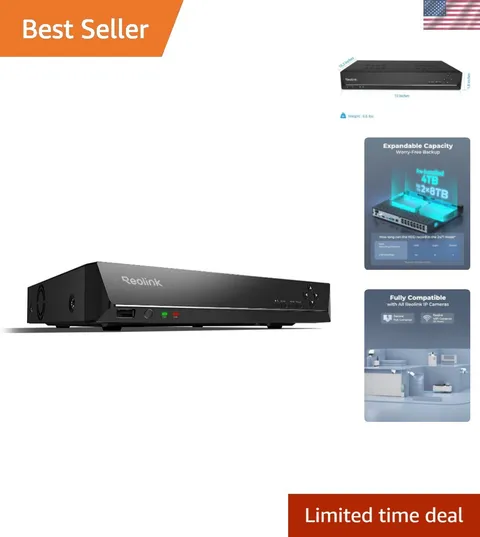 16-Channel PoE Network Video Recorder with 24/7 HD Recording & Smart Integration