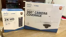 eufy Security Floodlight Cam 2 Pro + Video Doorbell Bundle Wi-Fi 360° 2K NV