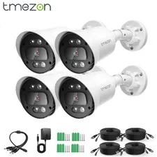 4PCS 4in1 1080P Outdoor CCTV Home Camera 100ft Night Vision Power Supply&BNC