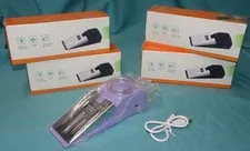 LOT OF 4 PURPLE Door Stop Alarm 120Db Siren Portable Security Door Stopper Wedge