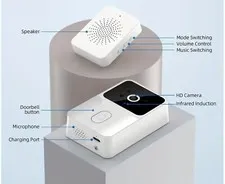 Video Doorbell Camera Smart Wireless W/ Speaker Hd Wifi  Security Smart Home