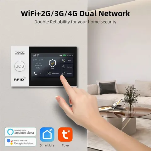 WIFI Smart Alarm System Smart Life Security Protection with Wireless Solar Siren