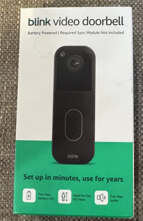Blink Video Doorbell – Head-to-toe HD view, two-year battery life Simple New